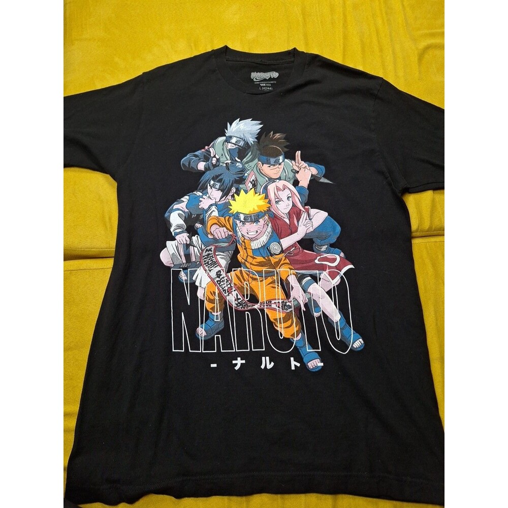 Naruto Mens size L Black T Shirt